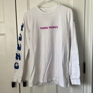 American Eagle X Young Money Long Sleeve White Shirt Size Small